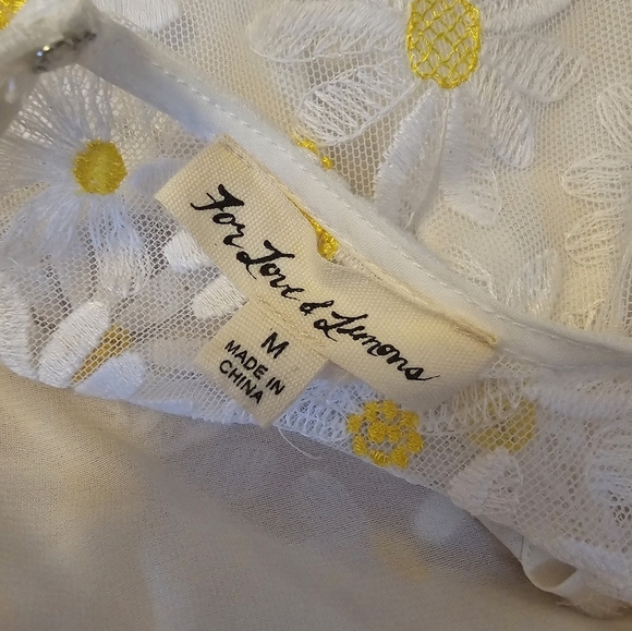 For Love & Lemons BRULEE DAISY MINI DRESS (M) - Picture 13 of 16